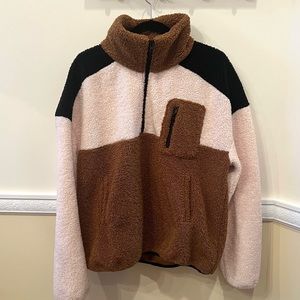 Betsey Johnson Sherpa Quarter Zip